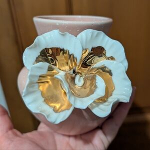ANTHROPOLOGIE Gilded bloom vase